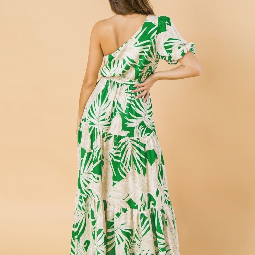Flying Tomato Green One Shoulder Dress by Flying Tomato - large - Picture 4 of 12
